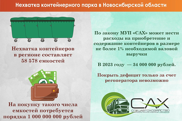 Две тысячи новых контейнеров появятся в Новосибирской области
